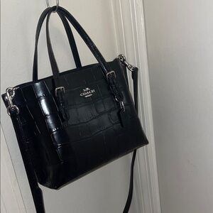 Coach Black Croc-Embossed mollie tote bag 25 (offers welcomed)
